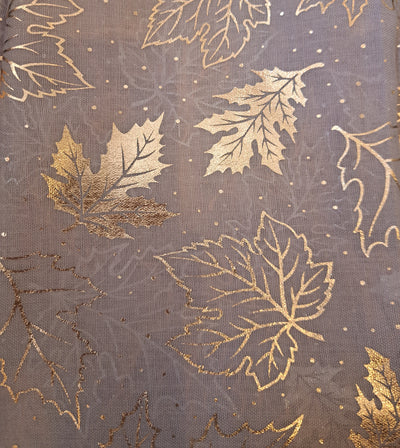 Autumn leaves foil print scarf
