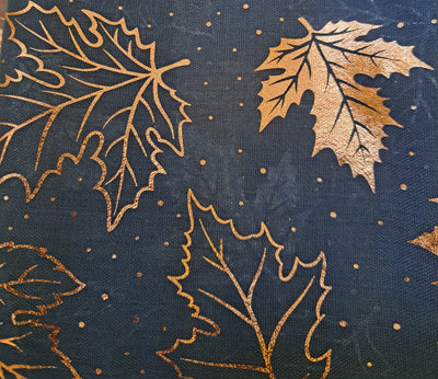 Autumn leaves foil print scarf