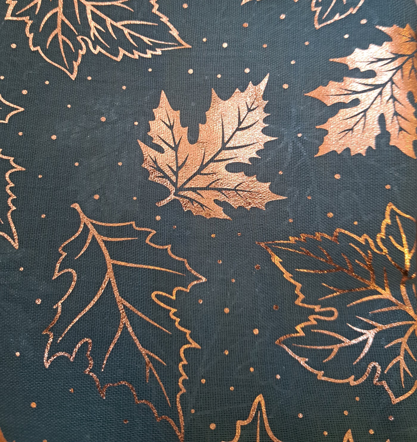 Autumn leaves foil print scarf