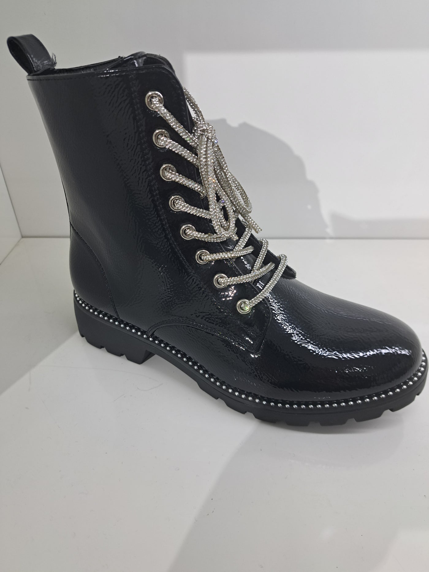 Diamante laced boots