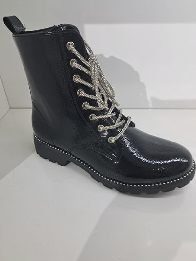 Diamante laced boots