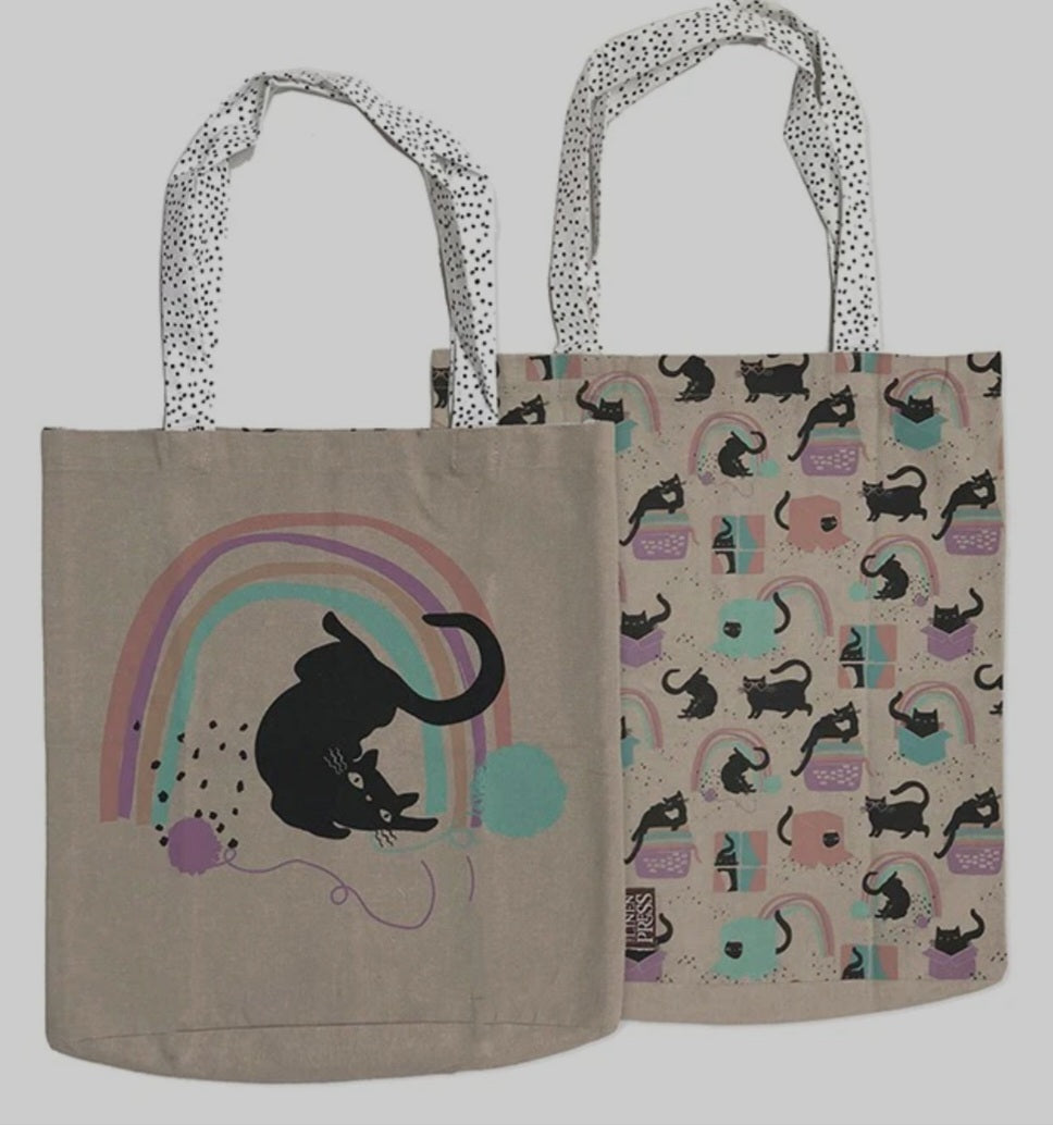 Organic Cotton Cat Print Shopper Bag