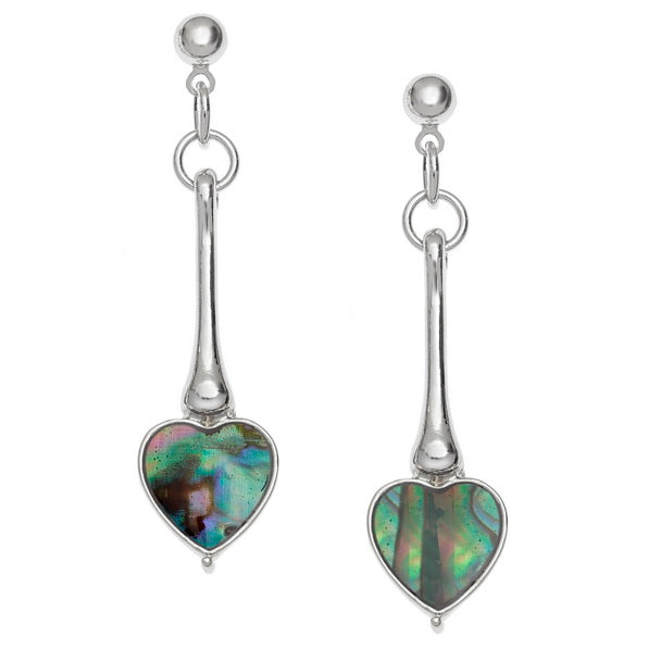 Heart drop earring