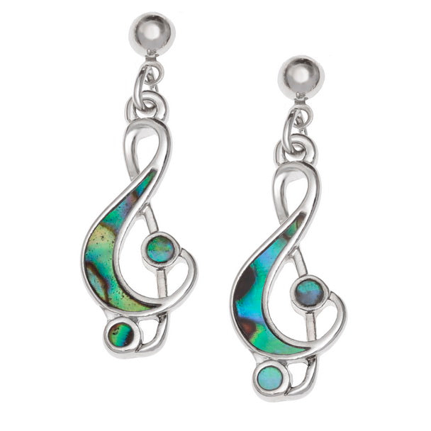 Treble clef earrings