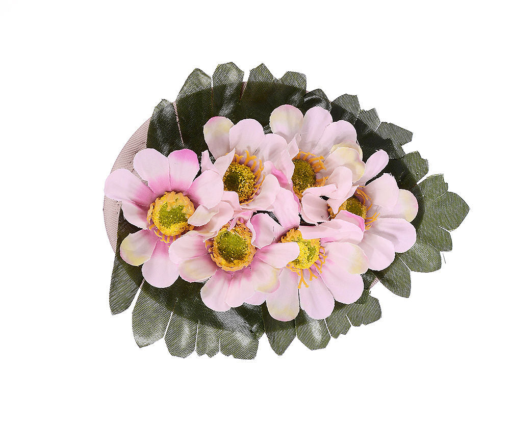 Large floral and foliage fascinator